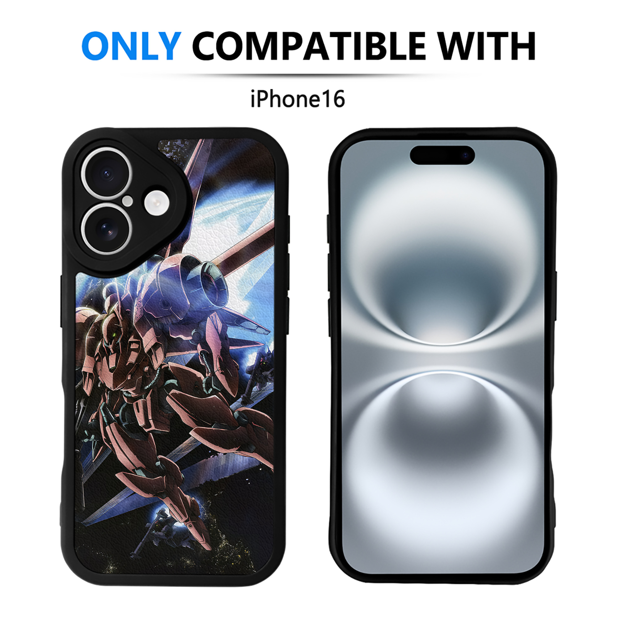 （画像用） 機動戦士ガンダム Mobile Suit Gundam 【iPhone 16シリーズ対応】シリコンスマホケース（レザー調） 材質：シリコン